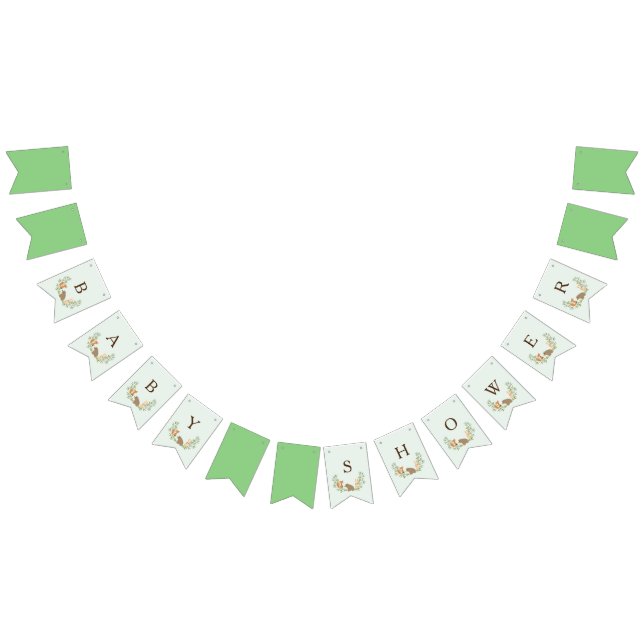 Bannière Baby shower Woodland personnalisée (Tout)