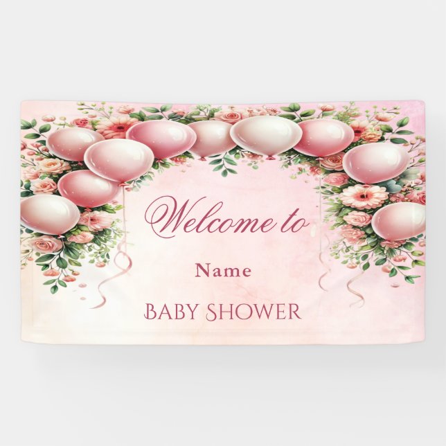 Bannière Ballons roses (Horizontal)