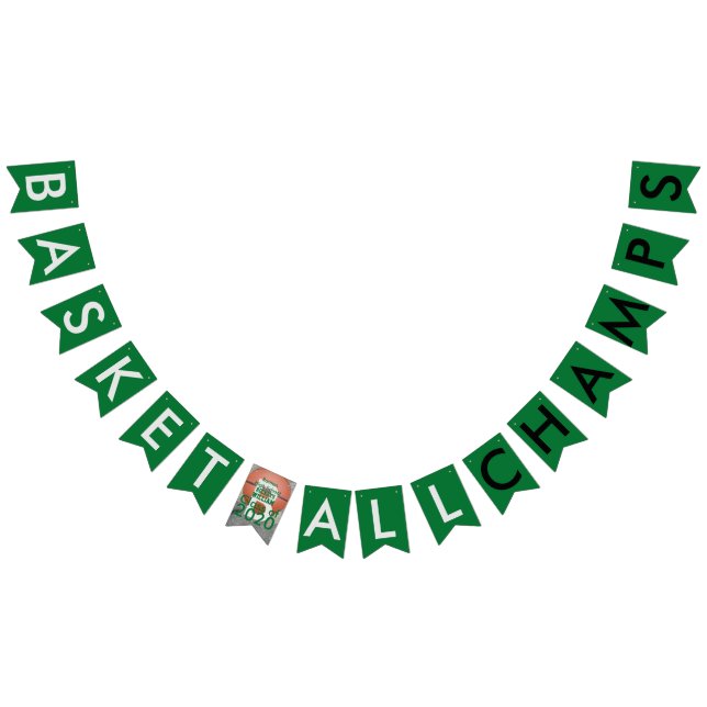 Bannière Basketball Champs Green Bunting (Tout)