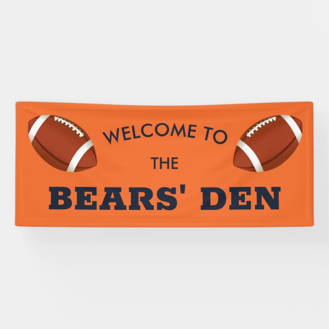 Bannière Bears Den Football (Horizontal)