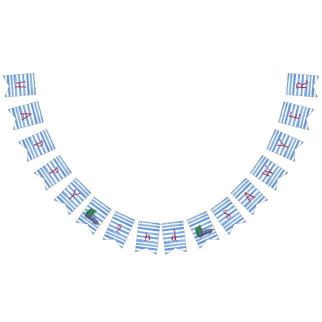 Bannière blanche bleue d'anniversaire de rayure de (Tout)