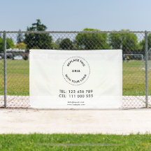 Bannière blanche simple avec logo d'entreprise per