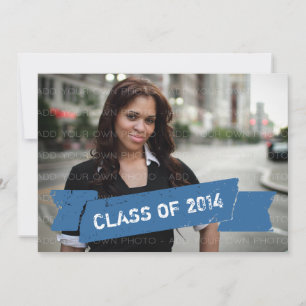 Bannière Blue Grunge Grad Invitation