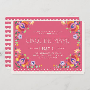 Bannière Botanique Fiesta Invitation - Magenta