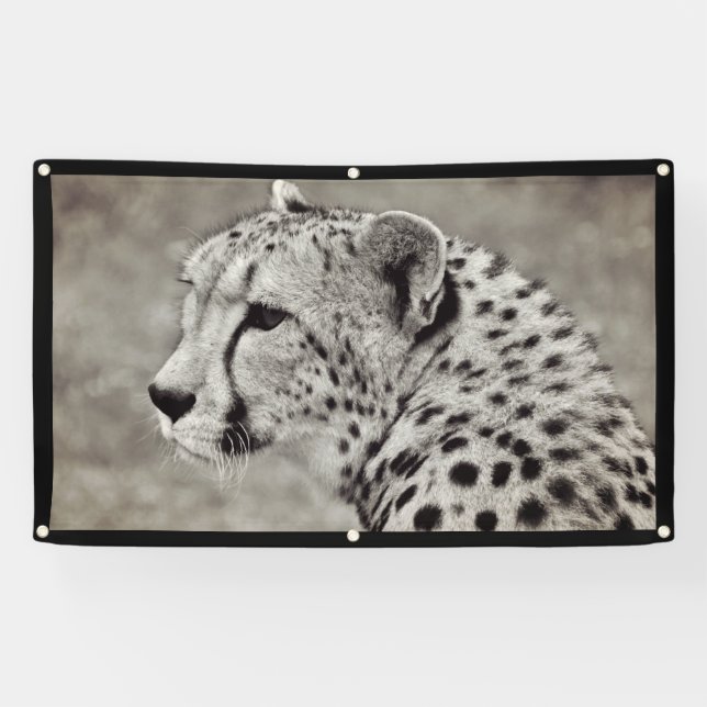 Bannière CHEETAH AVEC GROMMETS (Horizontal)