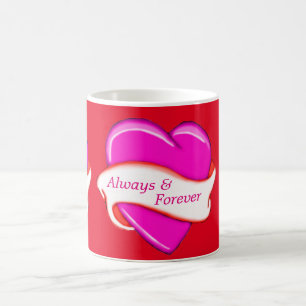 Bannière Coeur rose Mug personnalisé