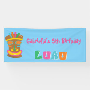 Bannière colorée de Tiki de partie de Luau