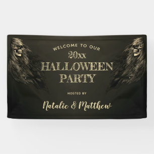 Bannière d'accueil de la fête d'Halloween déplaisa