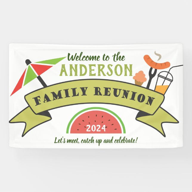 Bannière d'accueil de réunion familiale (Horizontal)