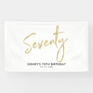 Bannière d'accueil Gold & White 70e anniversaire