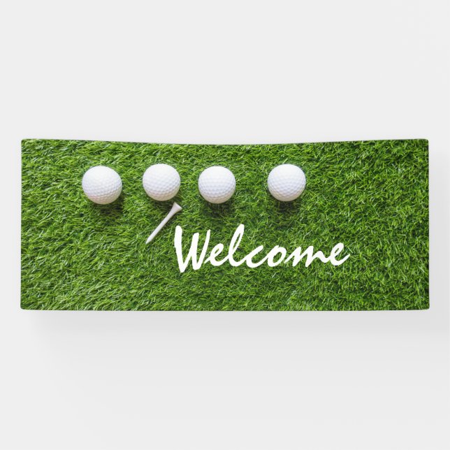 Bannière d'accueil golf balles de golf et tee-on g (Horizontal)