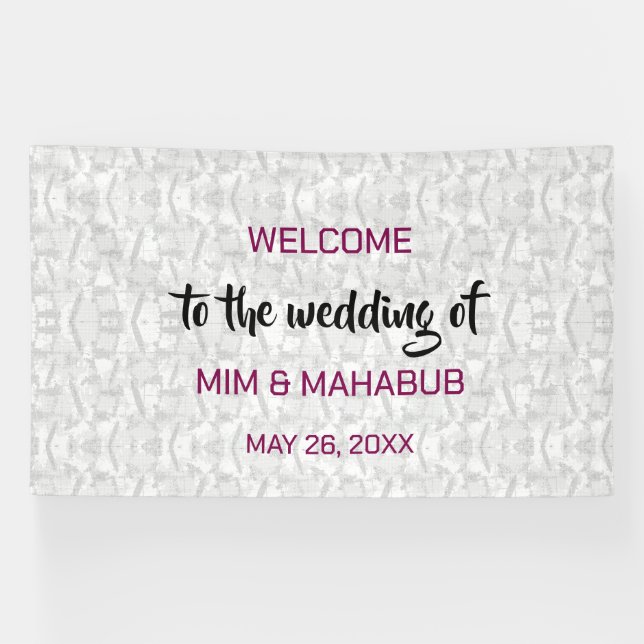 Bannière d'accueil Mariage floral romantique (Horizontal)