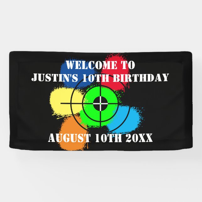 Bannière d'accueil pour la fête d'anniversaire de  (Horizontal)