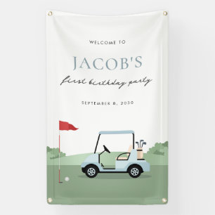 Bannière d'accueil pour l'anniversaire du golf par