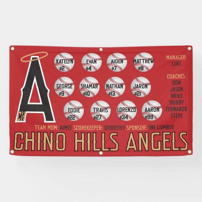 Bannière d'anges de Chino Hills (Horizontal)