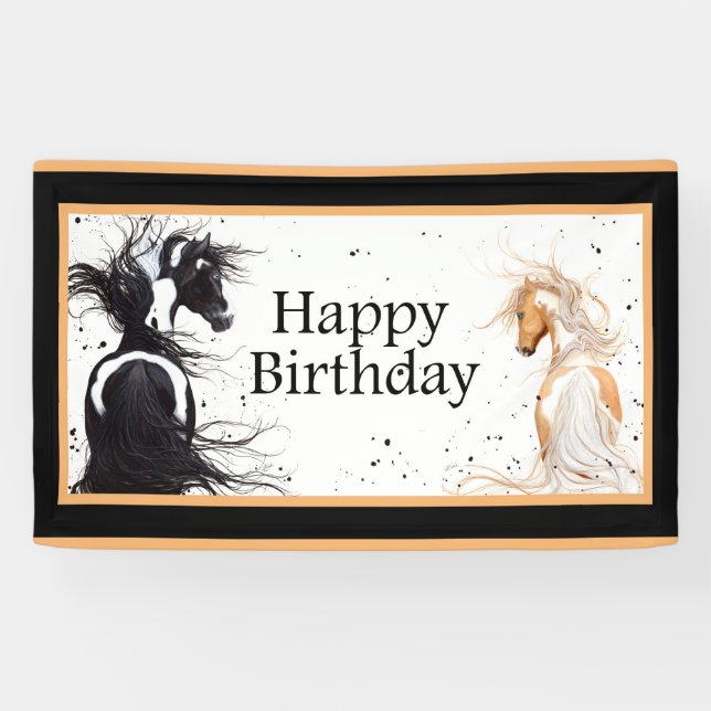 Bannière d'anniversaire Cheval par Bihrle (Horizontal)