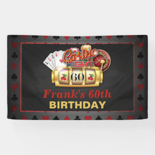 Bannière d'anniversaire de casino - soixantième