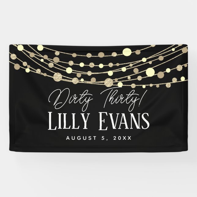 Bannière d'anniversaire de jalon personnaliser, sa (Horizontal)