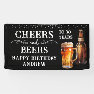 Bannière d'anniversaire de la bière et de la bière