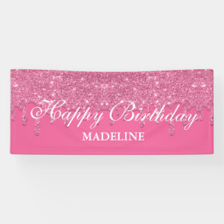 Bannière d'anniversaire de la Parties scintillant