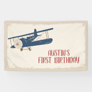 Bannière d'anniversaire de l'avion