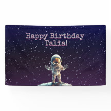 Bannière d'anniversaire de l'espace extra-atmosphé