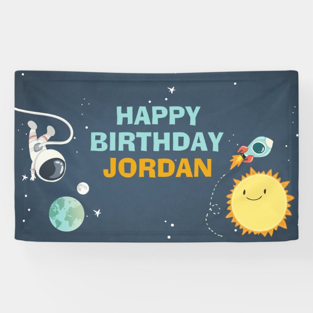 Bannière d'anniversaire de l'espace extra-atmosphé (Horizontal)