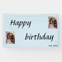 Bannière d'anniversaire de springer spaniel
