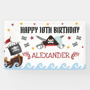 Bannière d'anniversaire des pirates