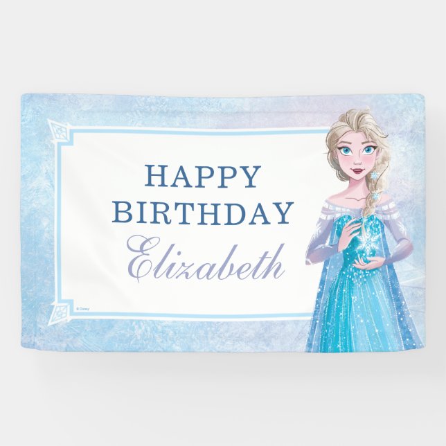 Bannière d'anniversaire Disney Frosa (Horizontal)