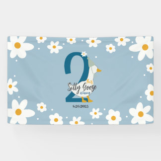 Bannière d'anniversaire d'oie sotte