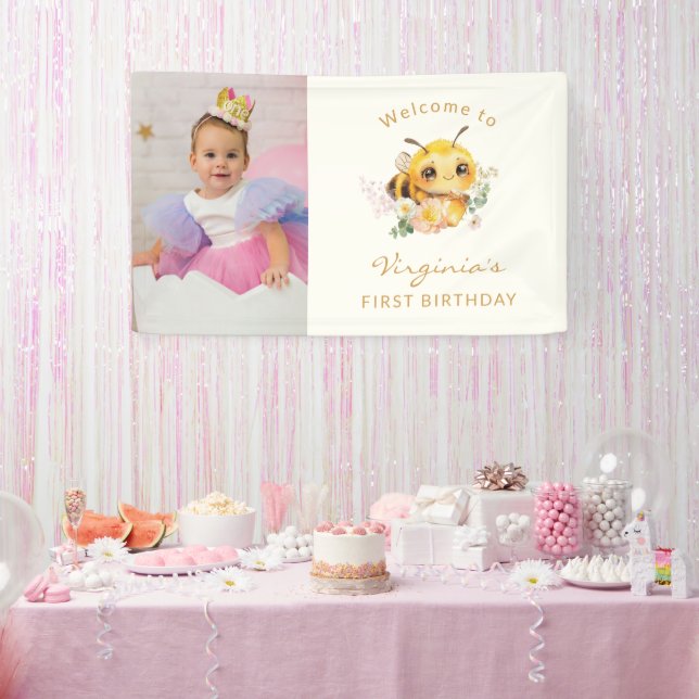 Bannière d'anniversaire du papillon pourpre (Fête)