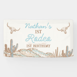 Bannière d'anniversaire du premier rodéo de Wester