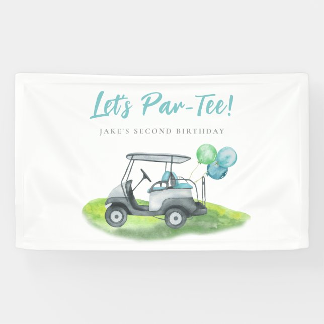 Bannière d'anniversaire du thème du golf (Horizontal)