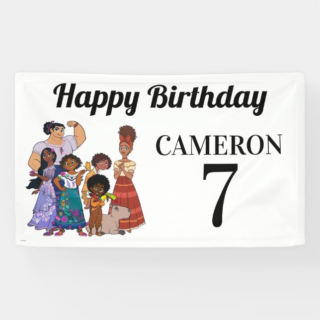 Bannière d'anniversaire Encanto (Horizontal)