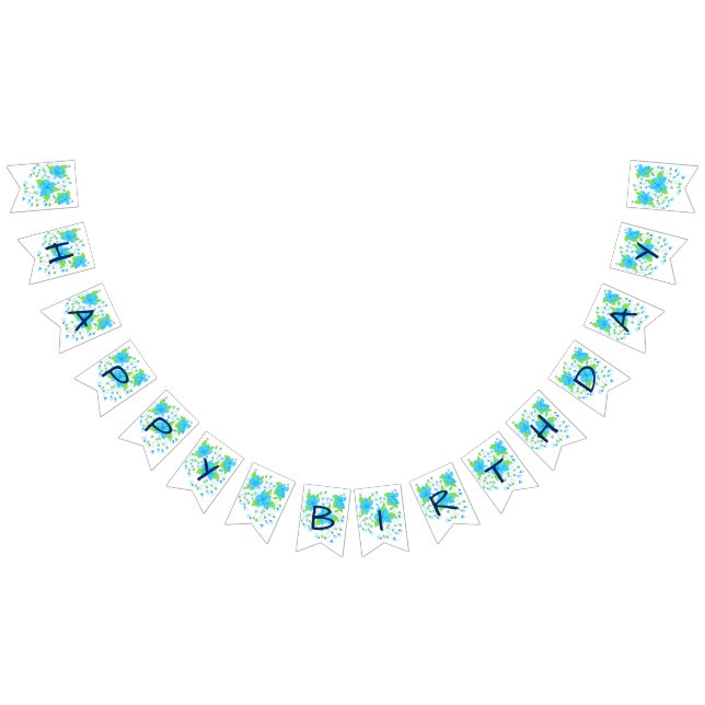 Bannière d'anniversaire heureuse en bleu (Tout)