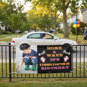 Bannière d'anniversaire Honk-and-Wave
