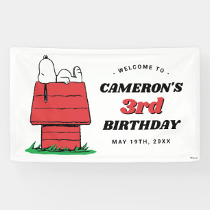 Bannière d'anniversaire La Maison de Snoopy