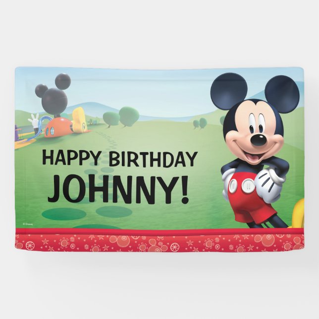 Bannière d'anniversaire Mickey Mouse (Horizontal)