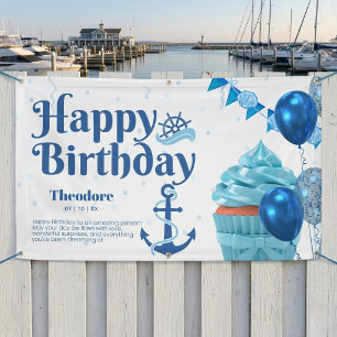 Bannière d'anniversaire nautique