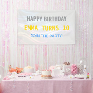 Bannière d'anniversaire Personnalisée Fête G