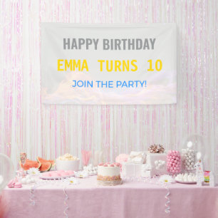Bannière d'anniversaire Personnalisée Fête G