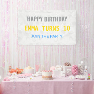 Bannière d'anniversaire Personnalisée Fête G