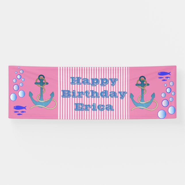 Bannière d'anniversaire personnelle sur le thème n (Horizontal)