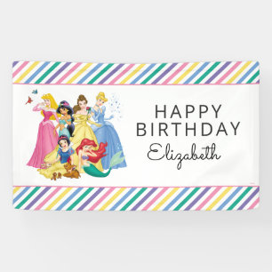 Bannière d'anniversaire simple et moderne de Princ