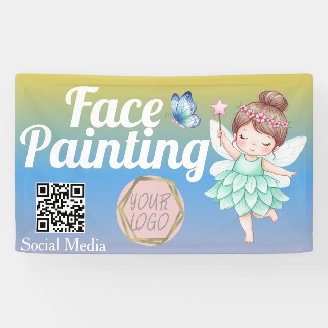 Bannière d'artiste peintre de visages de fée migno (Horizontal)