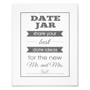 Bannière Date Jar Mariage Signal Photo Imprimer - 