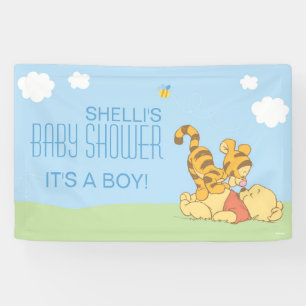 Bannière de Baby shower Baby Pooh et Tigger