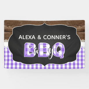 Bannière de Baby shower bébé Q - violet