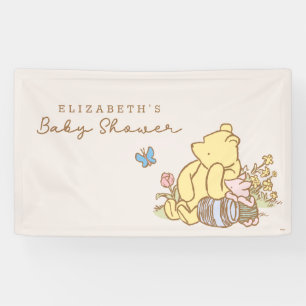 Bannière de Baby shower classique Pooh & Piglet